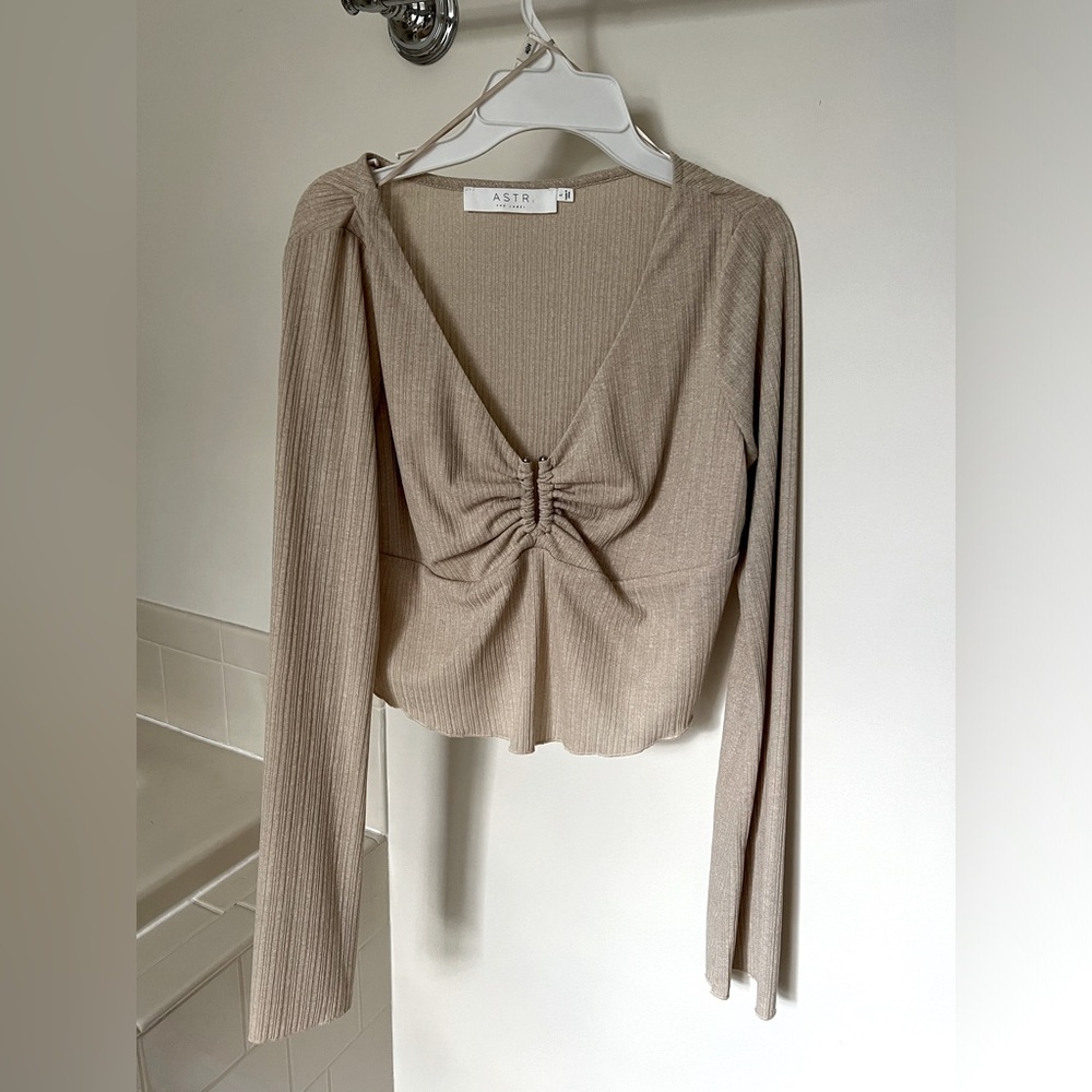 Cropped ASTR Blouse with Silver detail